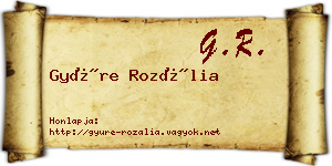 Gyüre Rozália névjegykártya